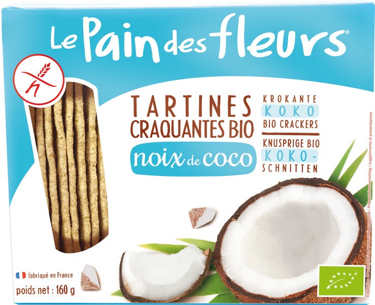 Crispbread kokos GV van Le Pain Des Fleurs, 12 x 150 g